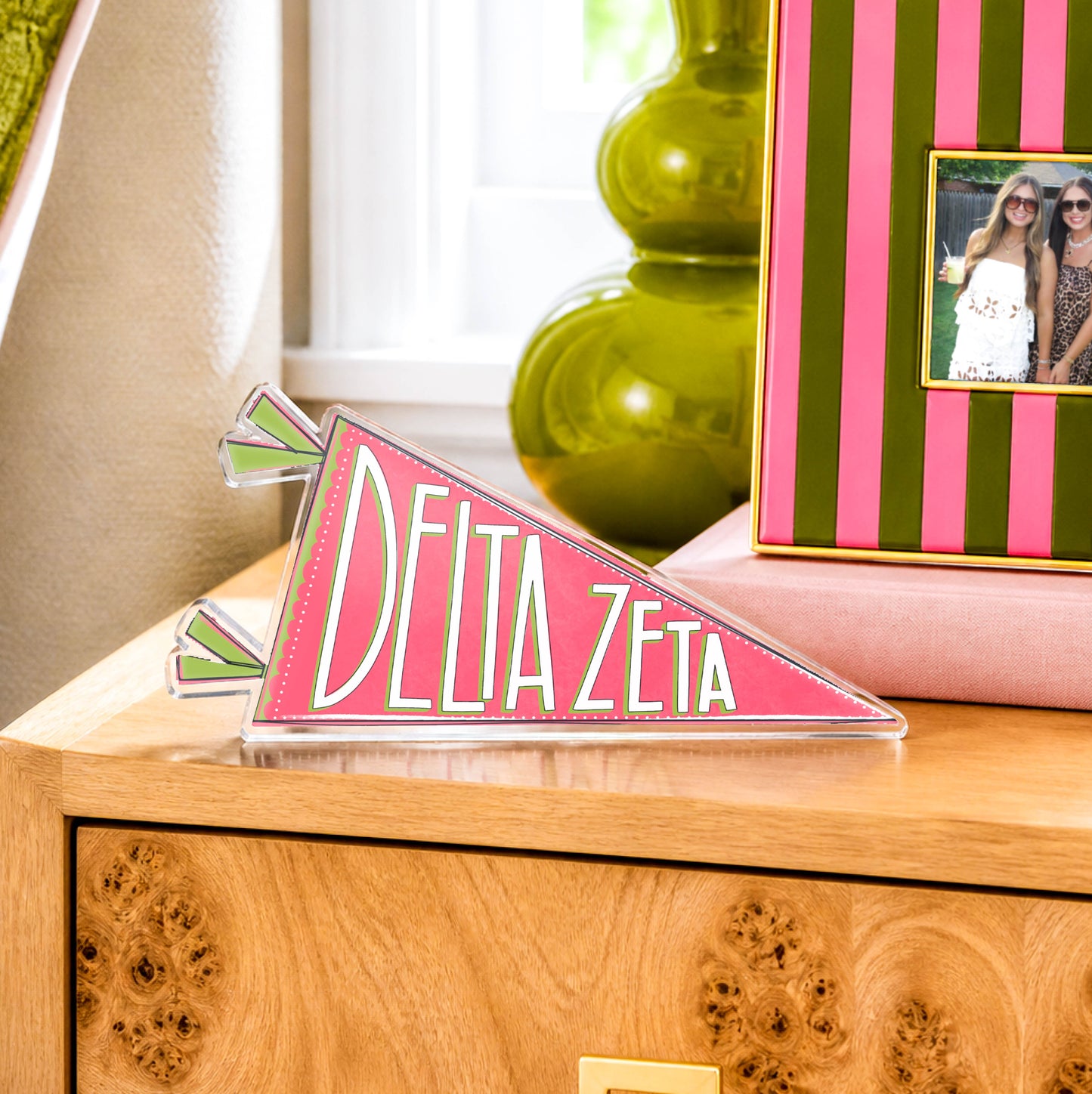 Delta Zeta Acrylic Pennant Flag Shelfie