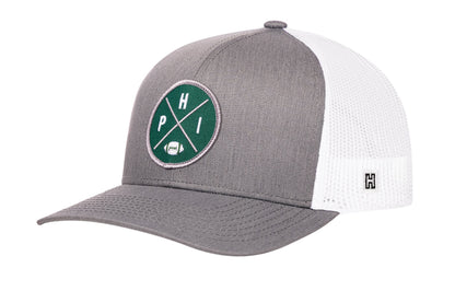 Philadelphia Football Trucker Hat  |  Dark Green PHI X Snapback
