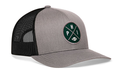 Philadelphia Football Trucker Hat  |  Dark Green PHI X Snapback