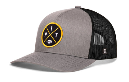 Pittsburgh Football Trucker Hat  |  Black PIT X Snapback