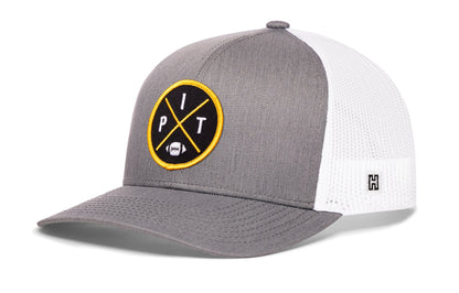 Pittsburgh Football Trucker Hat  |  Black PIT X Snapback