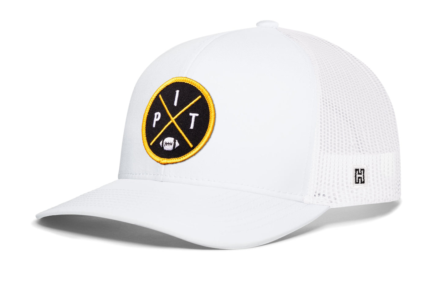 Pittsburgh Football Trucker Hat  |  Black PIT X Snapback