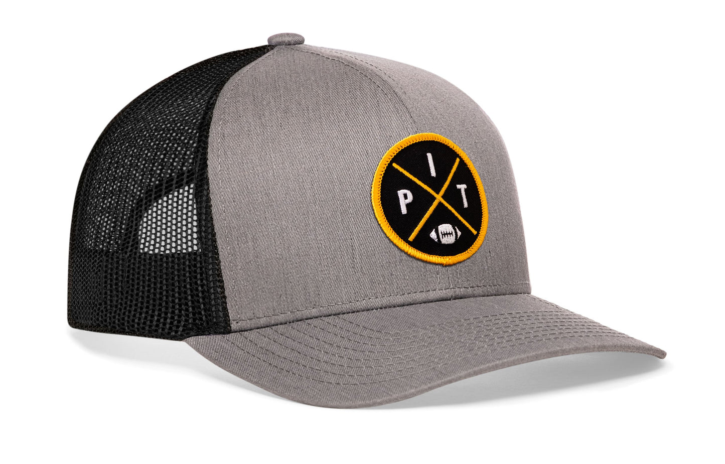 Pittsburgh Football Trucker Hat  |  Black PIT X Snapback