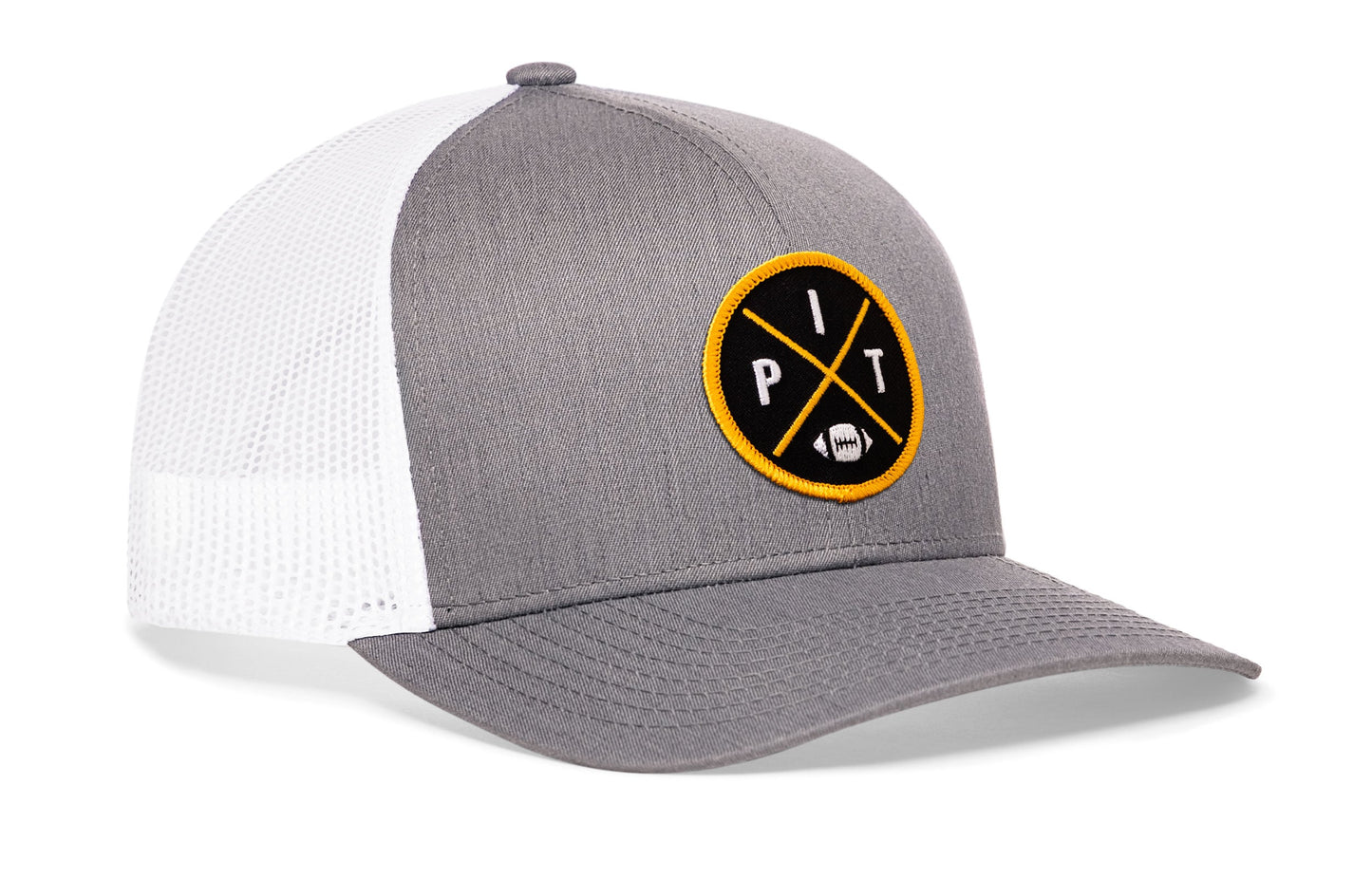 Pittsburgh Football Trucker Hat  |  Black PIT X Snapback