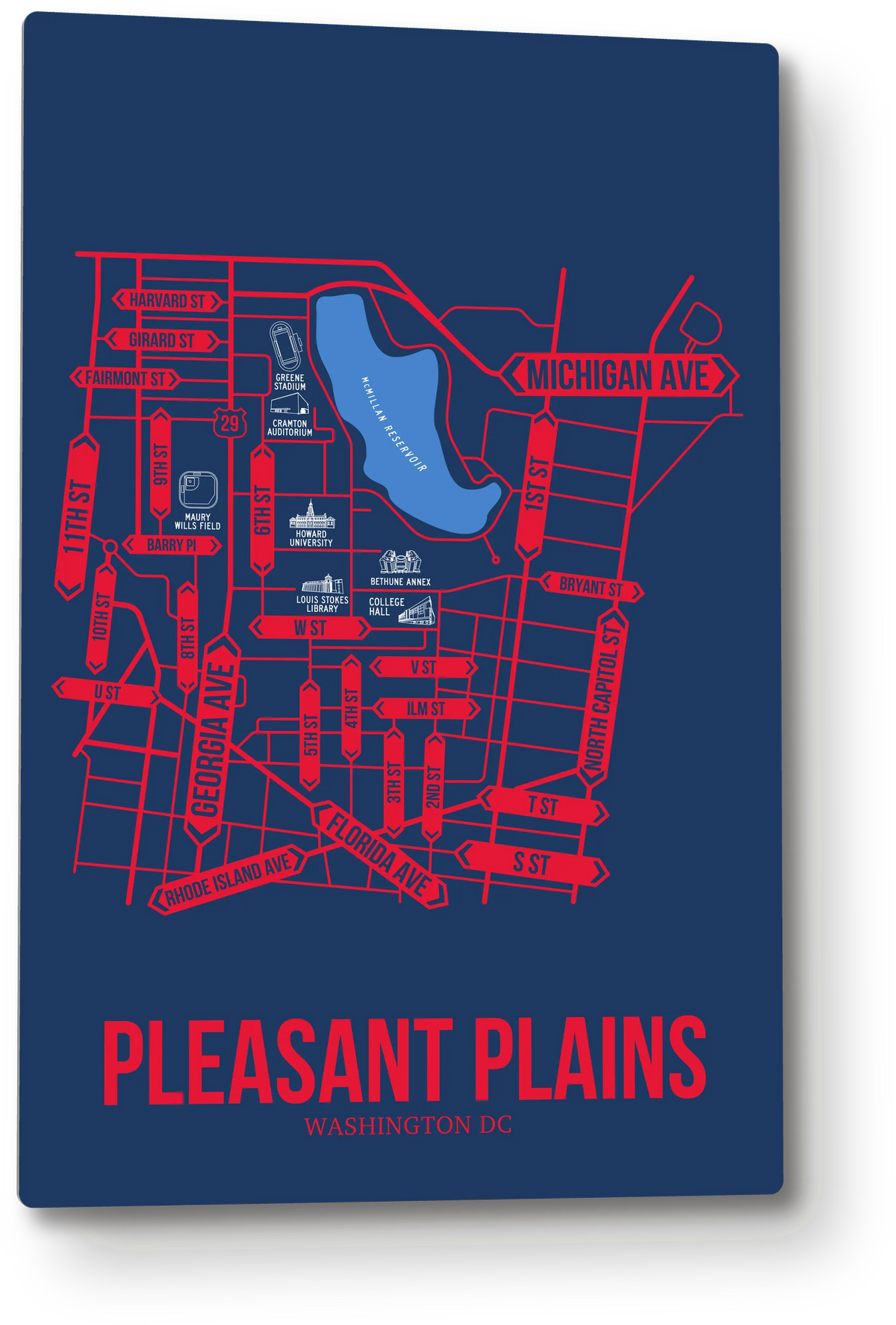 Pleasant Plains, Washington DC street map