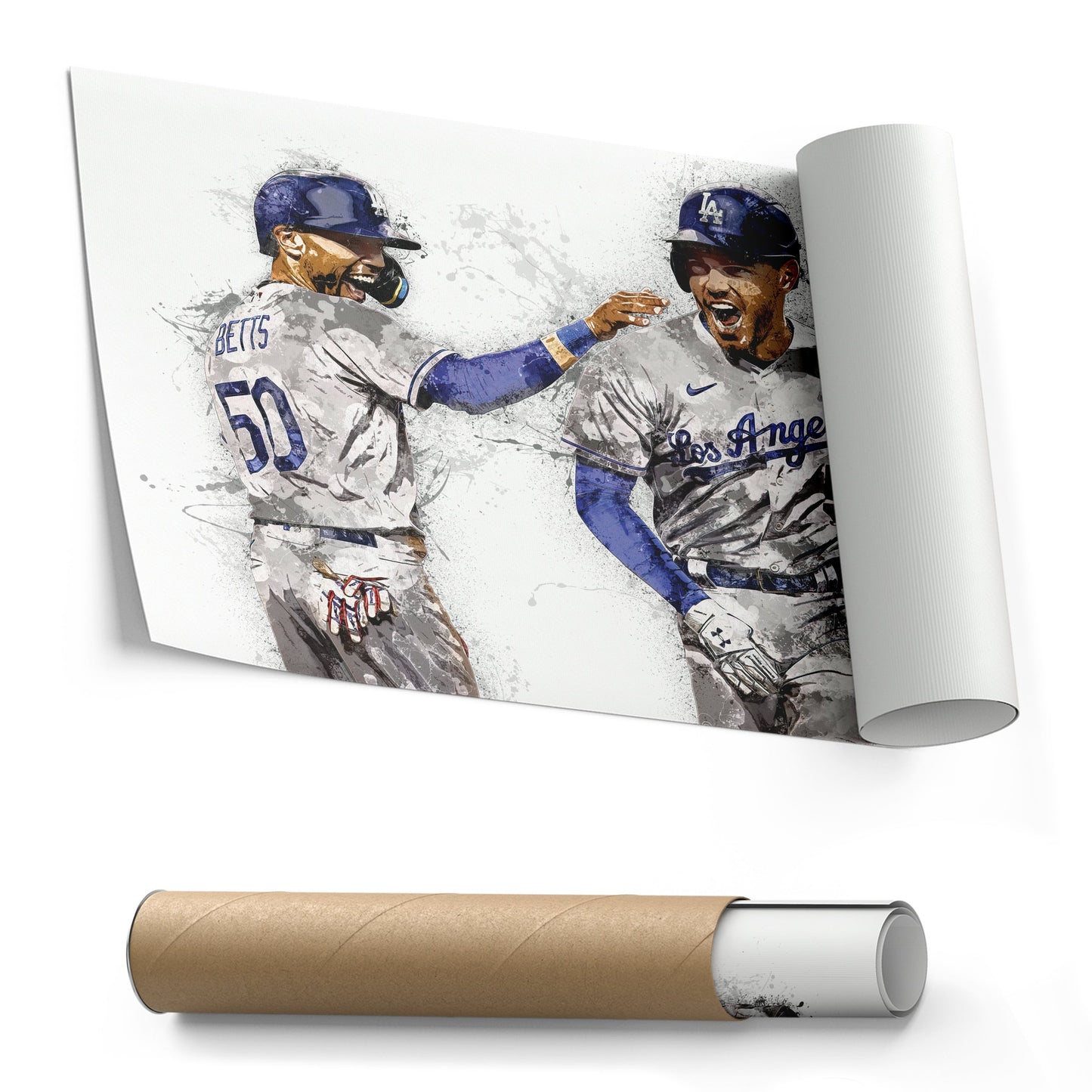 Freddie Freeman & Mookie Betts Canvas Art – Los Angeles Dodgers Wall Decor