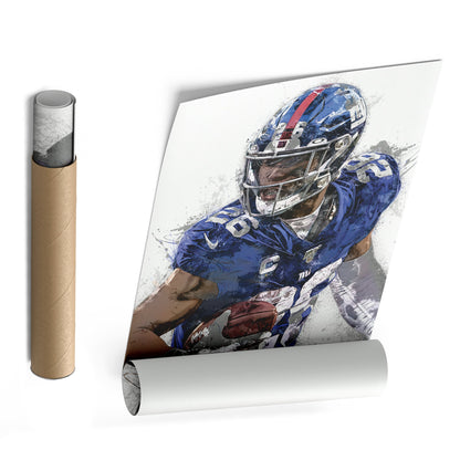 Saquon Barkley Canvas Art – New York Giants Wall Decor