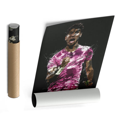 Carlos Alcaraz Canvas Print – Iconic Tennis Wall Art for Man Cave or Home