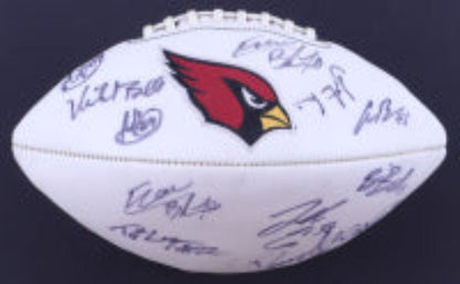 2018 Cardinals Team-Signed Logo Football, 14 Signatures (Beckett)