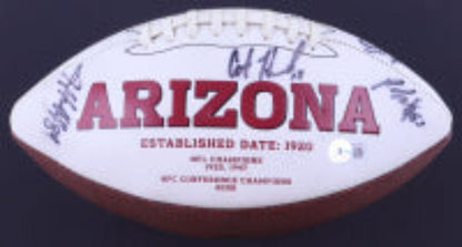 2018 Cardinals Team-Signed Logo Football, 14 Signatures (Beckett)