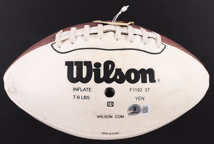 Boomer Esiason & Michael Lewis Signed SB XXXVII Football (Beckett)