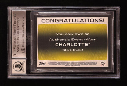 Charlotte Flair Signed 2015 Topps WWE Relic #NNO (BGS 10)