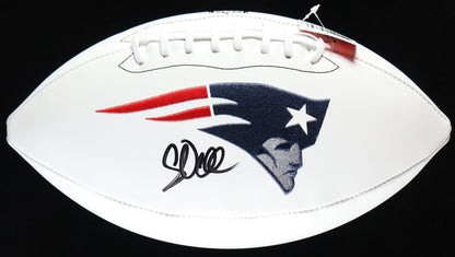 Corey Dillon Signed Patriots Logo Football (Beckett)