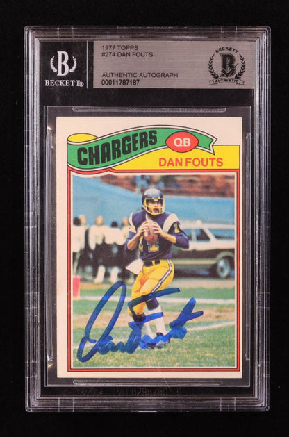 Dan Fouts Signed 1977 Topps #274 (BGS)