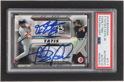 Fernando Tatis Jr. & Sr. Signed 2016 Bowman #FTT RC (PSA 10)