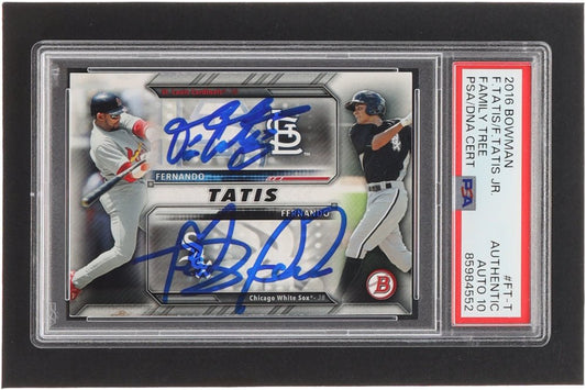 Fernando Tatis Jr. & Sr. Signed 2016 Bowman #FTT RC (PSA 10)