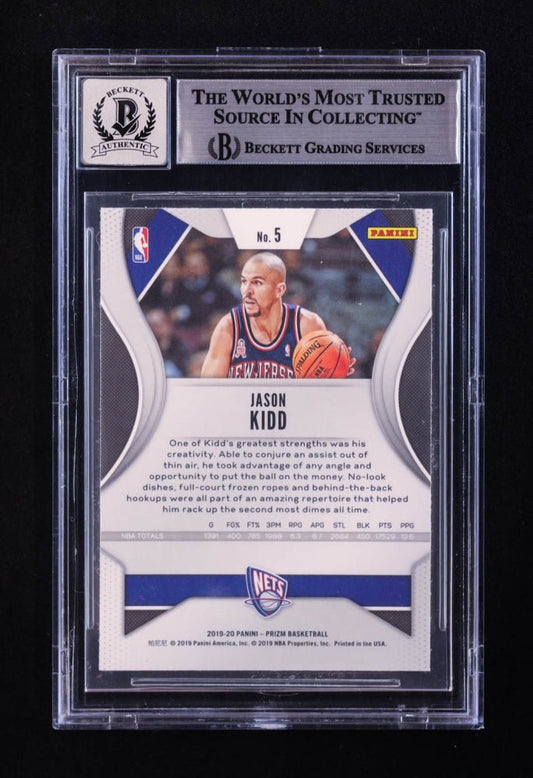 Jason Kidd Signed 2019-20 Panini Prizm #5 (BGS | Autograph Grade 10)