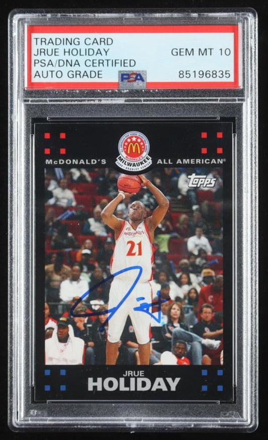 Jrue Holiday Signed 2008 Topps All-American #JH (PSA 10)