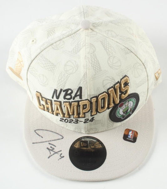 Jrue Holiday Signed Celtics 23-24 NBA Champions Hat (JSA) JSA Witnessed