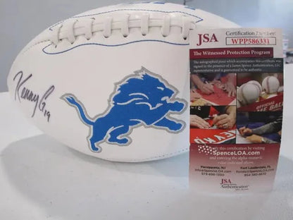 Kenny Golladay Lions Signed Logo Football (JSA COA)