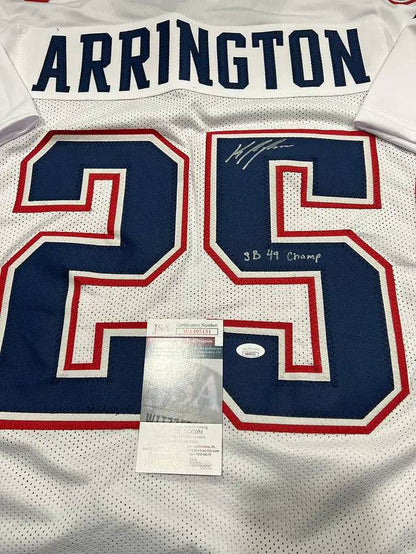 Kyle Arrington Patriots Signed Inscribed Jersey (JSA COA)