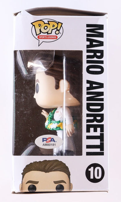 Mario Andretti Signed #10 Mario Andretti Funko Pop! Vinyl Figure (PSA)