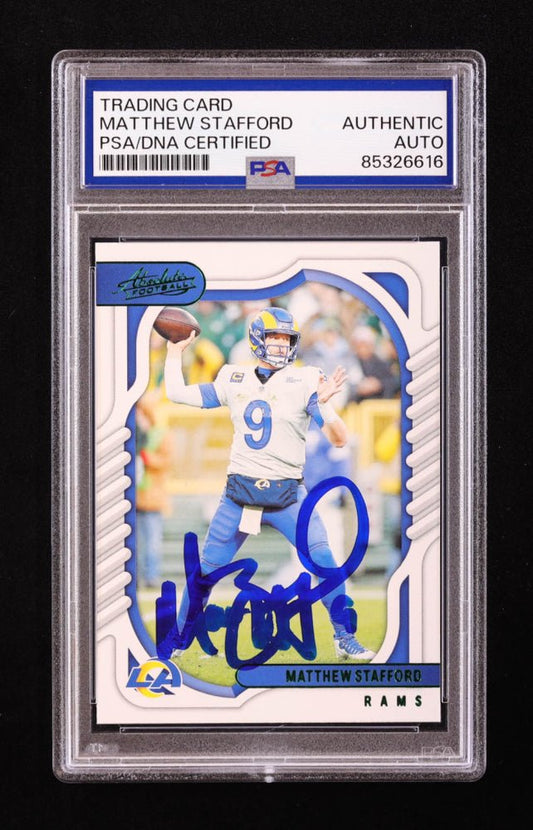 Matthew Stafford Signed 2022 Absolute #34 (PSA)