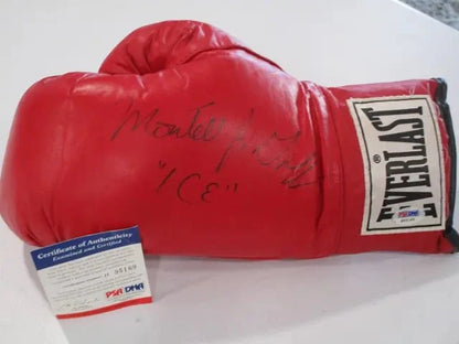 Montell Griffin Signed Boxing Glove (PSA DNA COA)