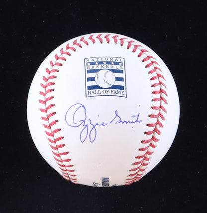 Ozzie Smith Signed HOF Baseball with Case (PSA Graded 10)