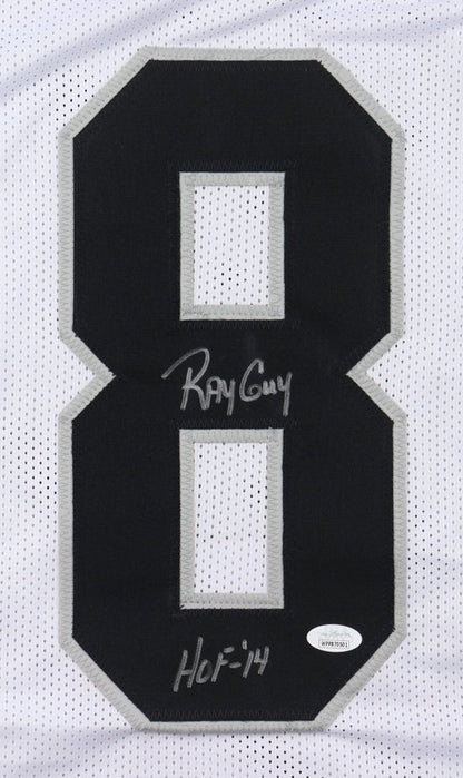 Ray Guy Signed Jersey Inscribed "HOF-14" (JSA)
