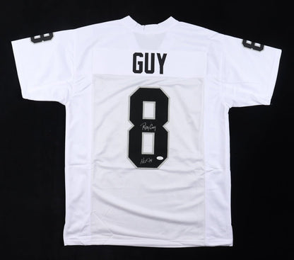 Ray Guy Signed Jersey Inscribed "HOF-14" (JSA)