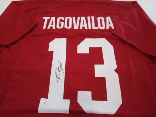 Tua Tagovailoa Alabama Signed Football Jersey (PAAS COA)