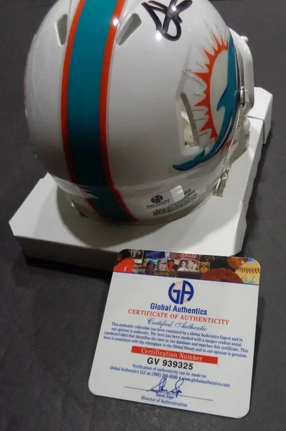 Tyreek Hill Miami Dolphins Autographed Riddell Mini Helmet GA coa