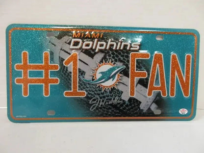 Jaylen Waddle Dolphins Signed License Plate (PAAS COA)