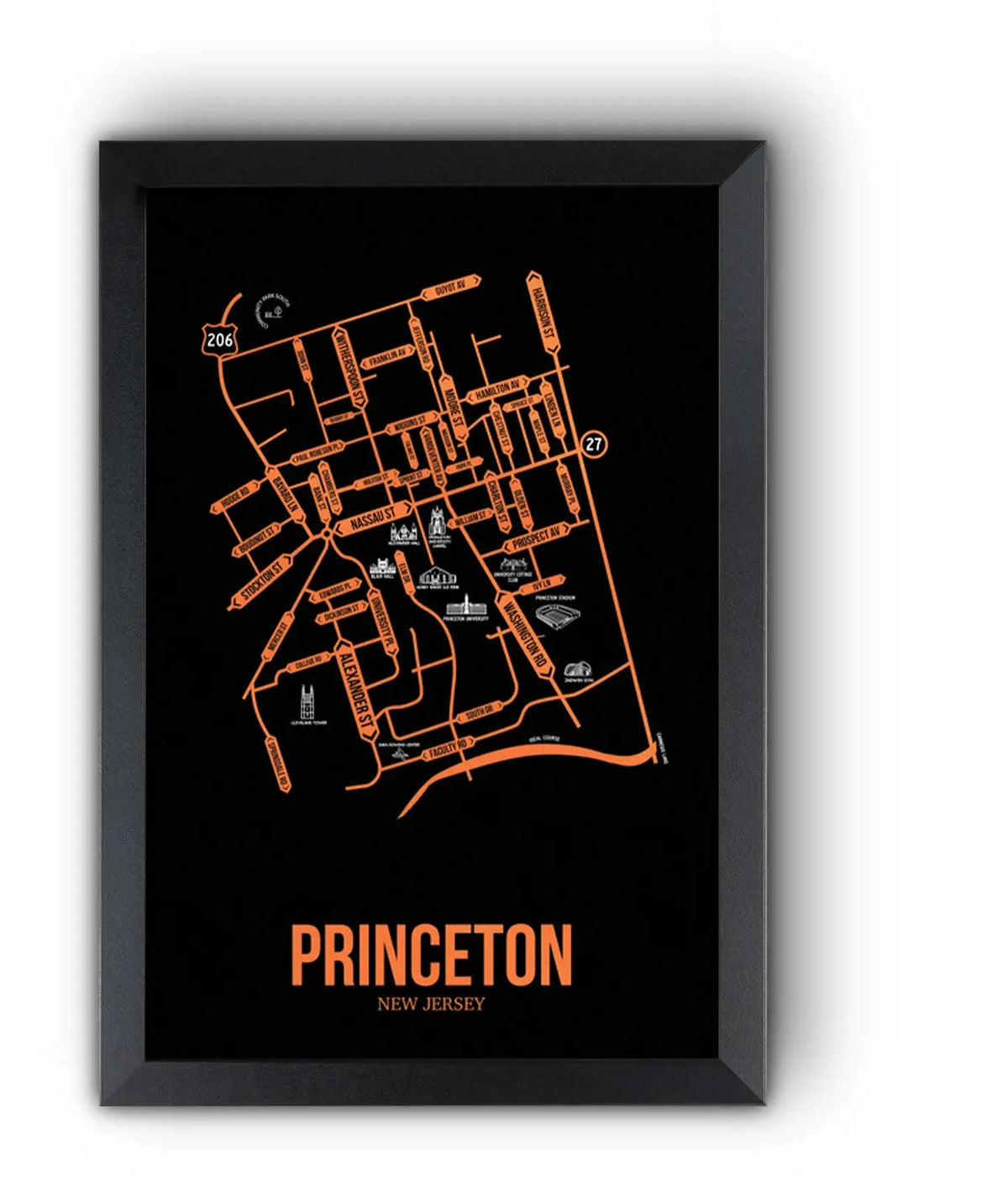 Princeton, New Jersey street map