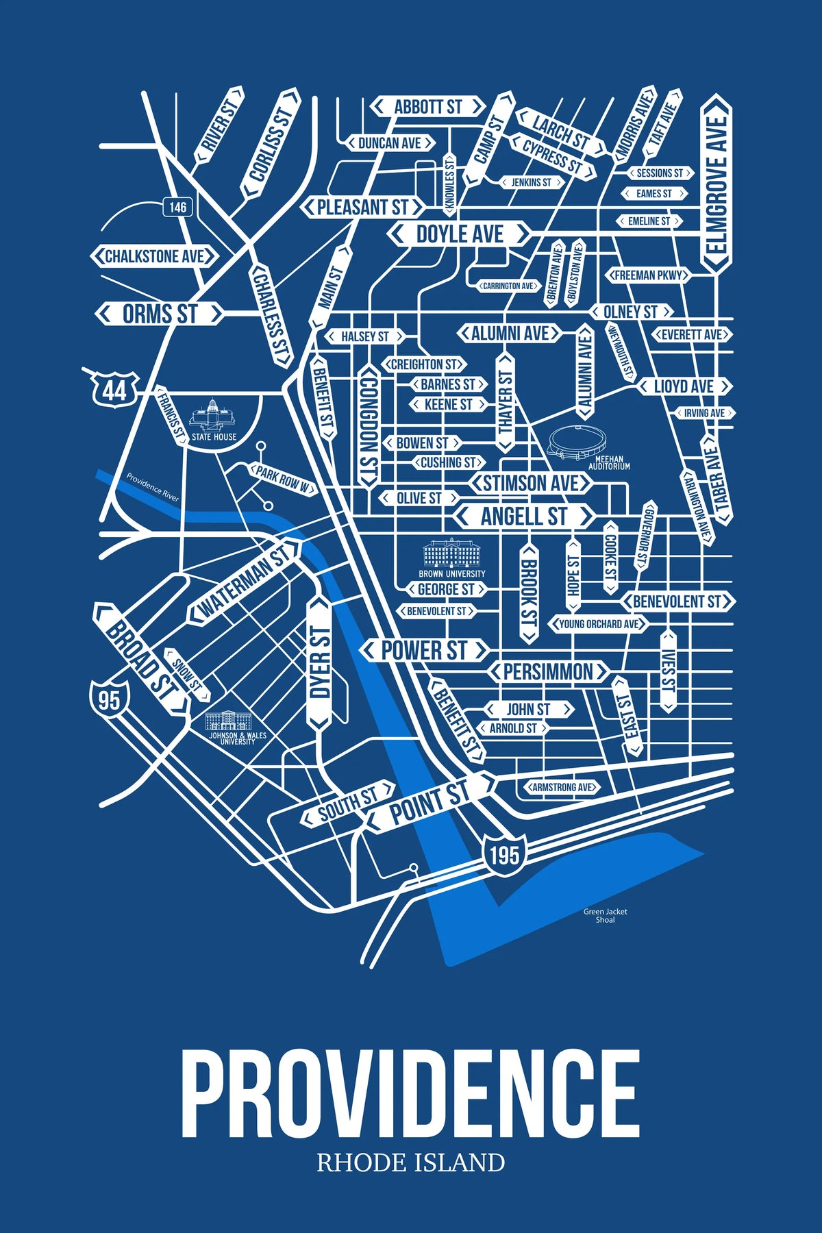 Providence, Rhode Island street map