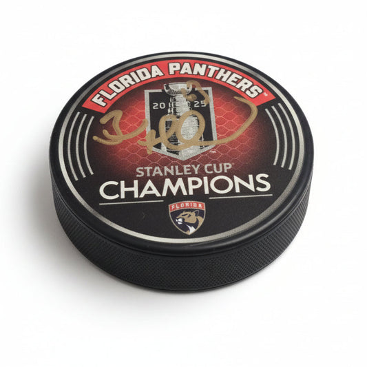 Brad Marchand Florida Panthers Stanley Cup Champions Logo Puck