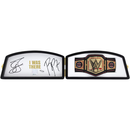 Roman Reigns & Cody Rhodes WWE Autographed 2024 Bad Blood Mini Title In Gift Box - Limited Edition of 25