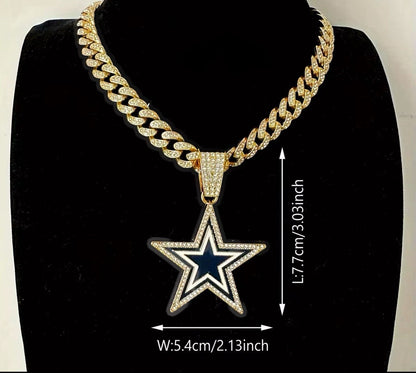 Dallas City Emblem Pendant Necklace for True Fans