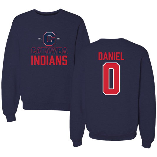 Catawba College Basketball Navy General Crewneck - #0 Chase Daniel