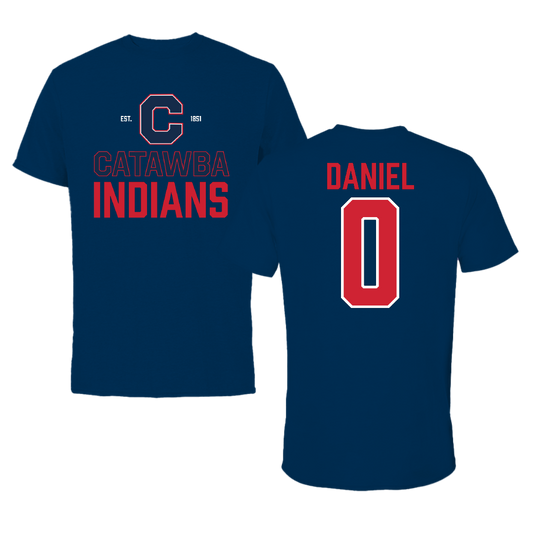 Catawba College Basketball Navy General Tee - #0 Chase Daniel