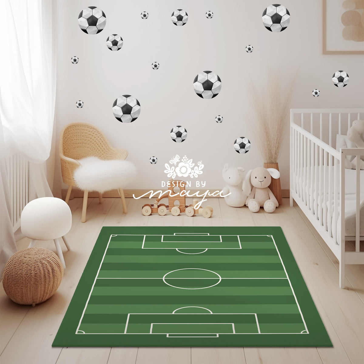 Baseball Field Playroom Rug / World map Area Rug