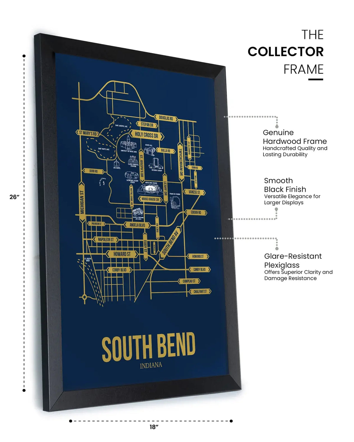 South Bend, Indiana street map