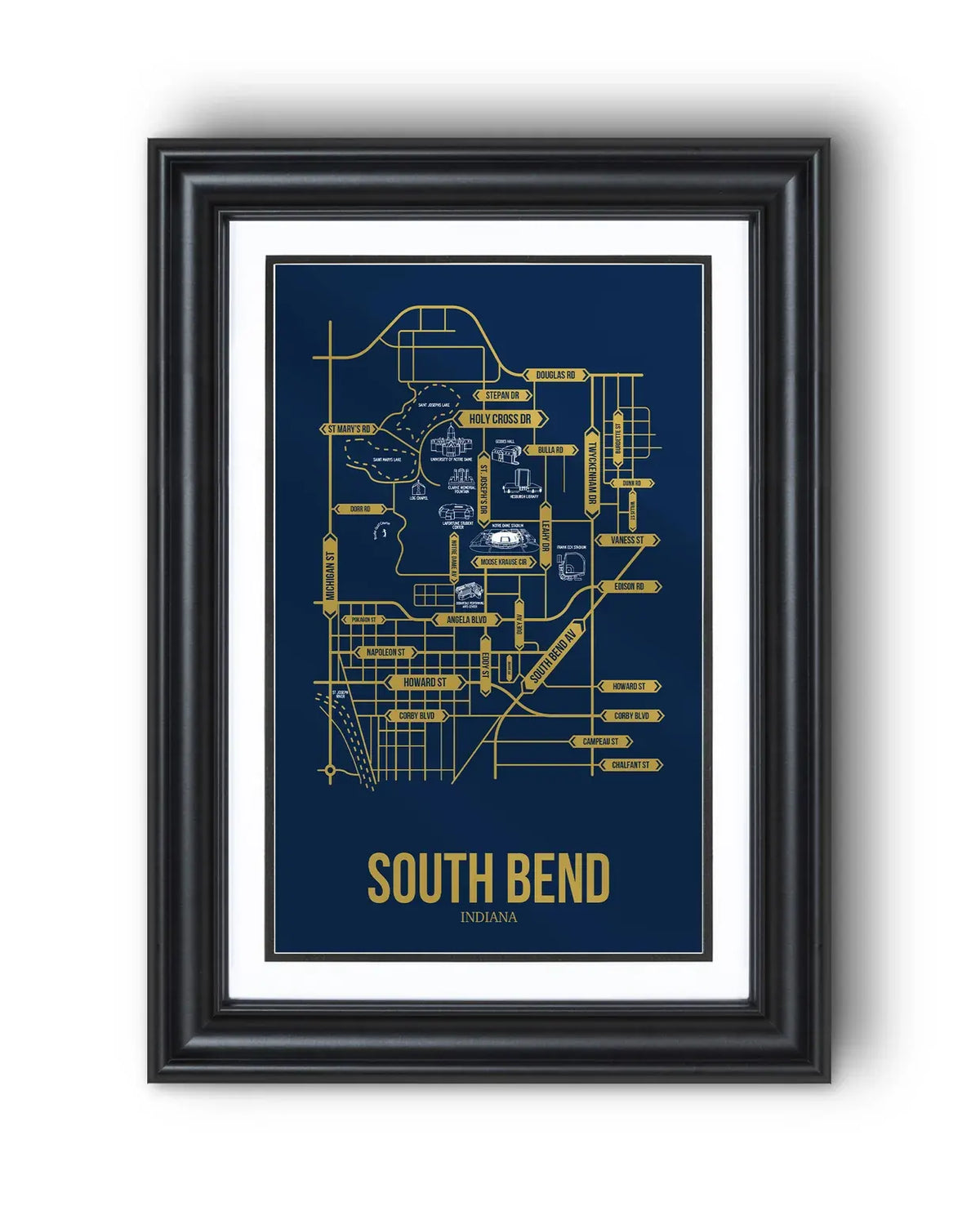 South Bend, Indiana street map
