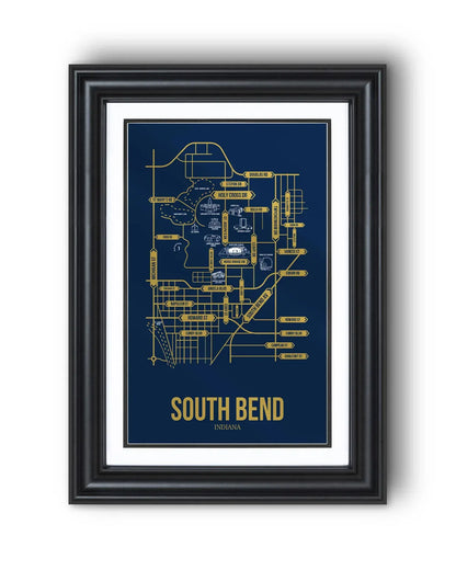 South Bend, Indiana street map