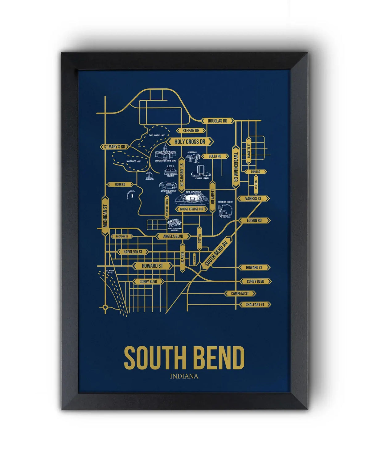South Bend, Indiana street map