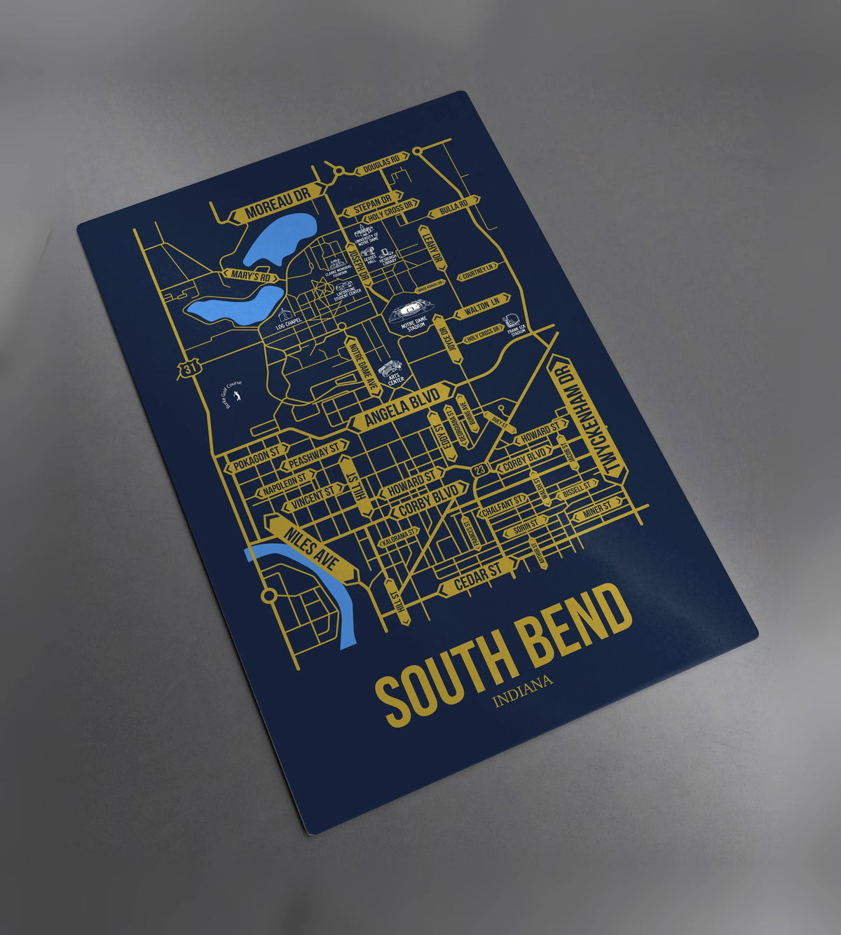 South Bend, Indiana street map
