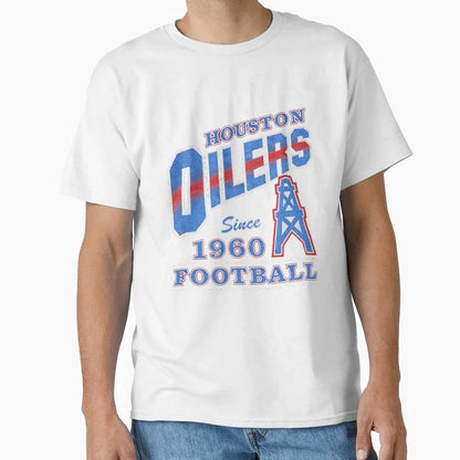 Houston Oilers 1960 Football Heritage T-Shirt - Novelty Apparel for Adults