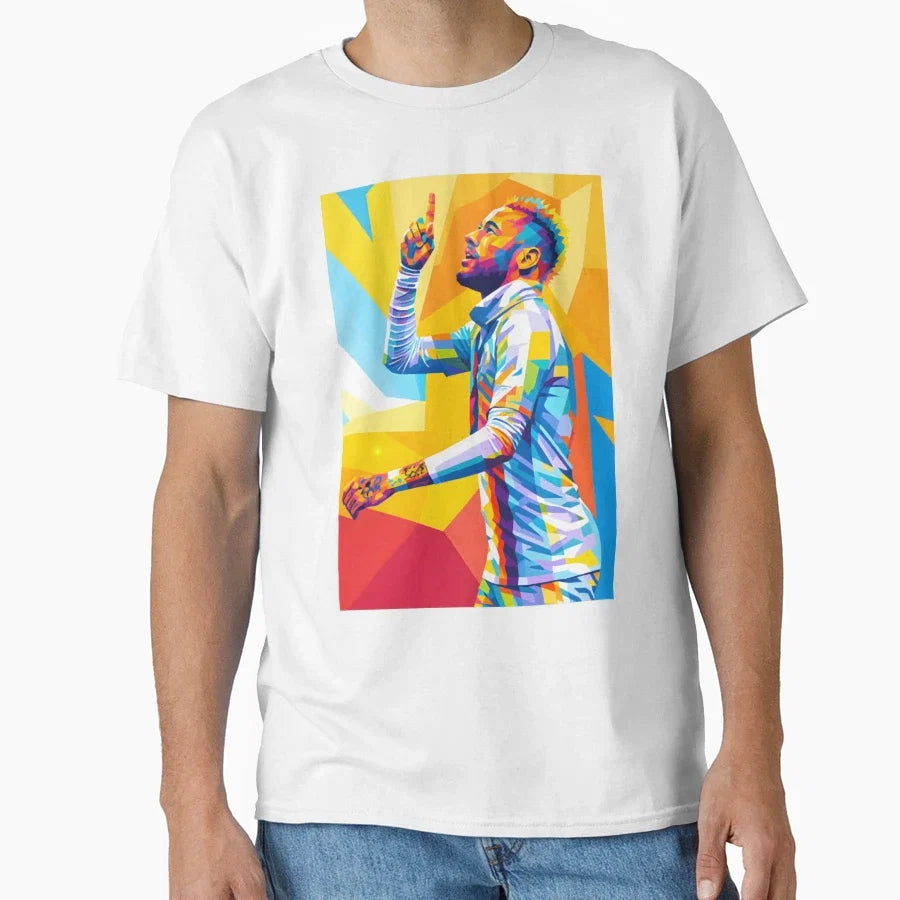 Neymar Pop Art T-Shirt - Aesthetic Graphic for Adults