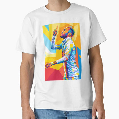 Neymar Pop Art T-Shirt - Aesthetic Graphic for Adults